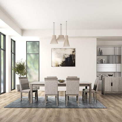  Furniture of America Gristalt FM3597GY-T-9PC 9 Pc Dining Table Set IMAGE 2