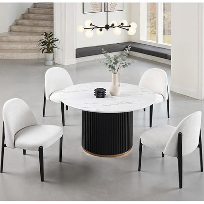  Furniture of America Borden FM37019BK-RT-TABLE Round Dining Table IMAGE 1