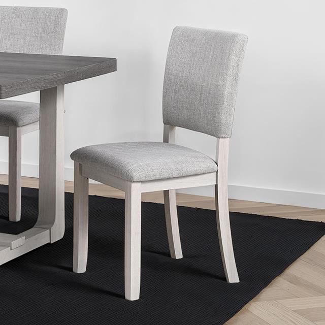  Furniture of America Sauro SL3405GY-SC-4PK Set Of 4 Upholstered Side Chair IMAGE 1