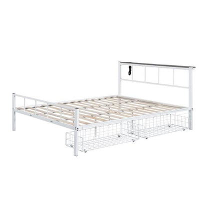  Furniture of America Nicoli FM7901WH-Q Queen Metal Bed with Underbed Storage IMAGE 5