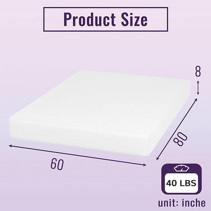 Furniture of America Nasturtium DM808-Q 8" Queen Bamboo Charcoal Infused Memory Foam IMAGE 4