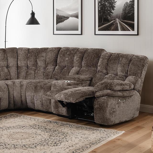  Furniture of America Hieronymus FM64001DB-SECT-PM Power Sectional IMAGE 1