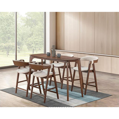  Furniture of America Ebikon FM3211WN-PT-5PC 5 Pc Counter Height Table Set IMAGE 1