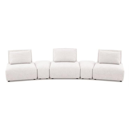  Furniture of America Stavanger FM63001WH-G Curved 3-Seater IMAGE 2