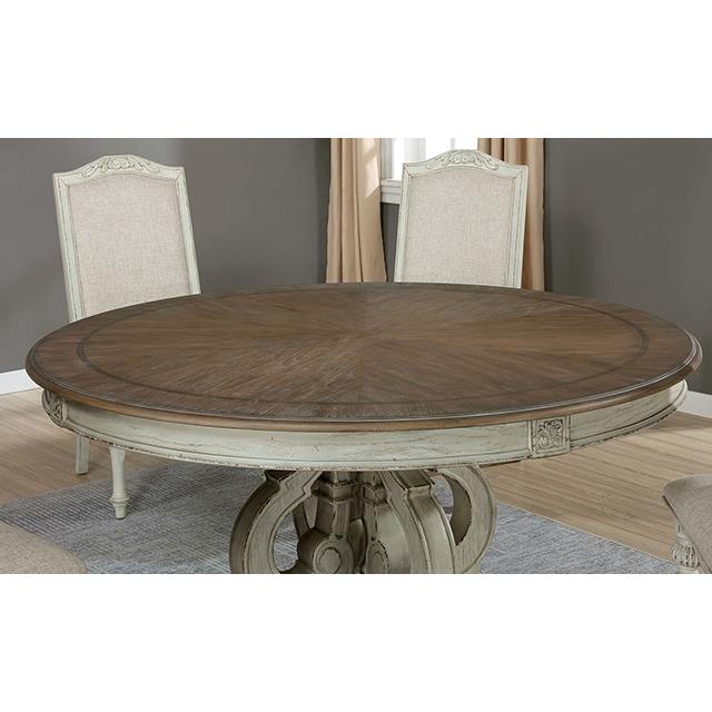  Furniture of America Arcadia CM3150WH-RT-7PC 7 Pc Dining Table Set IMAGE 4