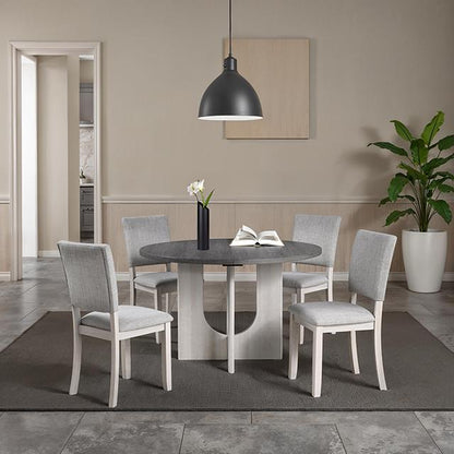  Furniture of America Oberto SL3406GY-SC-4PK Set Of 4 Upholstered Side Chair IMAGE 2