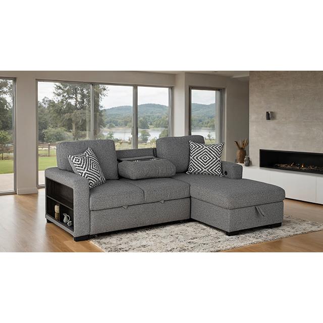  Furniture of America Chatham FM64005GY-SECT-R Sectional IMAGE 2