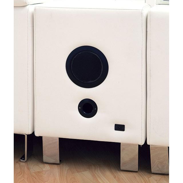  Furniture of America Kemina CM6833WH-CS Speaker Console IMAGE 3