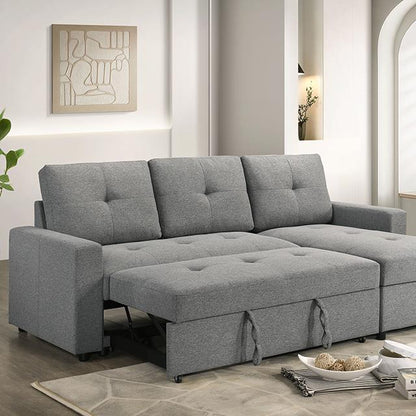  Furniture of America Giorgi FM6920GY-PK Sectional with Pullout IMAGE 1