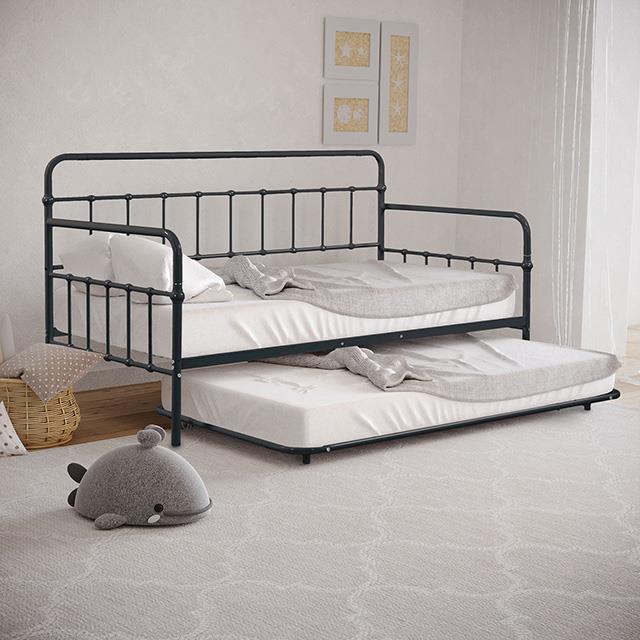  Furniture of America Thera FM1000BK Daybed with Trundle IMAGE 2