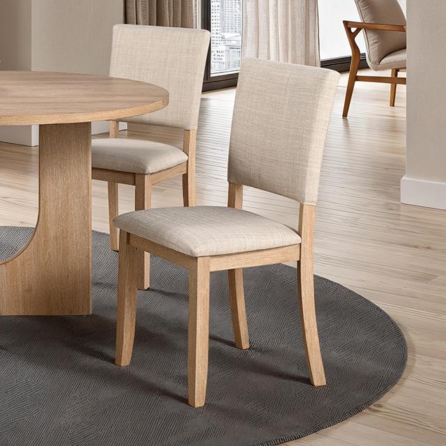  Furniture of America Oberto SL3406NT-SC-4PK Set Of 4 Upholstered Side Chair IMAGE 1
