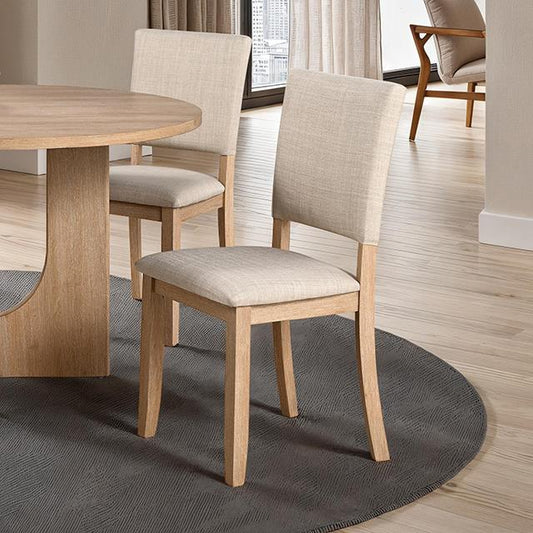  Furniture of America Oberto SL3406NT-SC-4PK Set Of 4 Upholstered Side Chair IMAGE 1