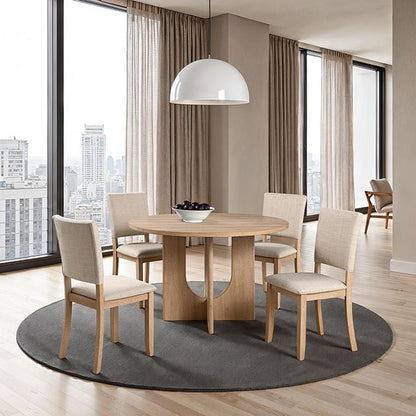  Furniture of America Oberto SL3406NT-SC-4PK Set Of 4 Upholstered Side Chair IMAGE 2