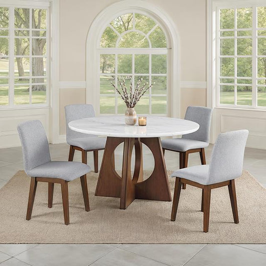  Furniture of America Ostbirk FM37011WN-RT-5PC 5 Pc Dining Table Set IMAGE 1