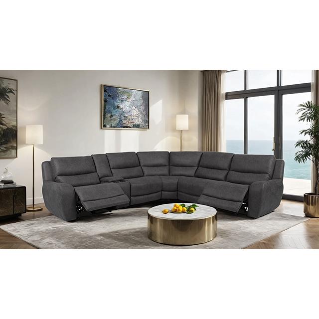  Furniture of America Demetrius CM9930DG-SECT-PM Power Sectional IMAGE 2