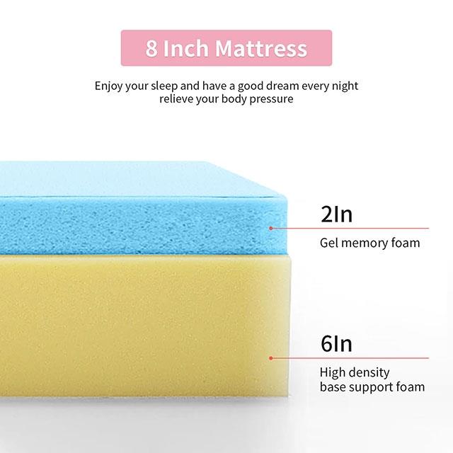  Furniture of America Artemisia DM520-F-EU 8" Full Memory Foam Mattress IMAGE 7