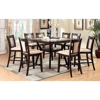  Furniture of America Brent CM3984PT-9PC 9 Pc Counter Height Table Set IMAGE 1