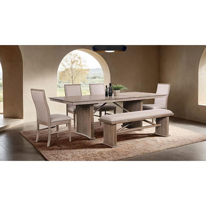  Furniture of America Ellesmere FM3230NT-T-7PC 7 Pc Dining Table Set IMAGE 1
