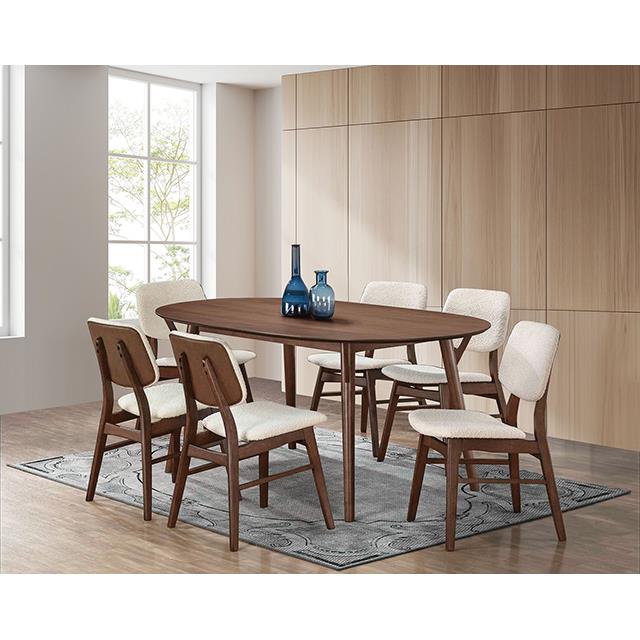  Furniture of America Uzwil FM3214WN-T-5PC 7 Pc Dining Table Set IMAGE 1