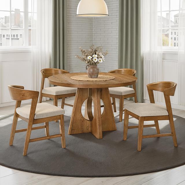  Furniture of America Ozark FM3223WN-RT-5PC 5 Pc Dining Table Set IMAGE 1