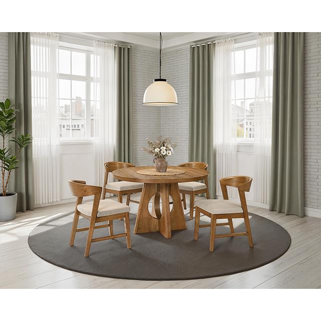 Furniture of America Ozark FM3223WN-RT-5PC 5 Pc Dining Table Set IMAGE 2