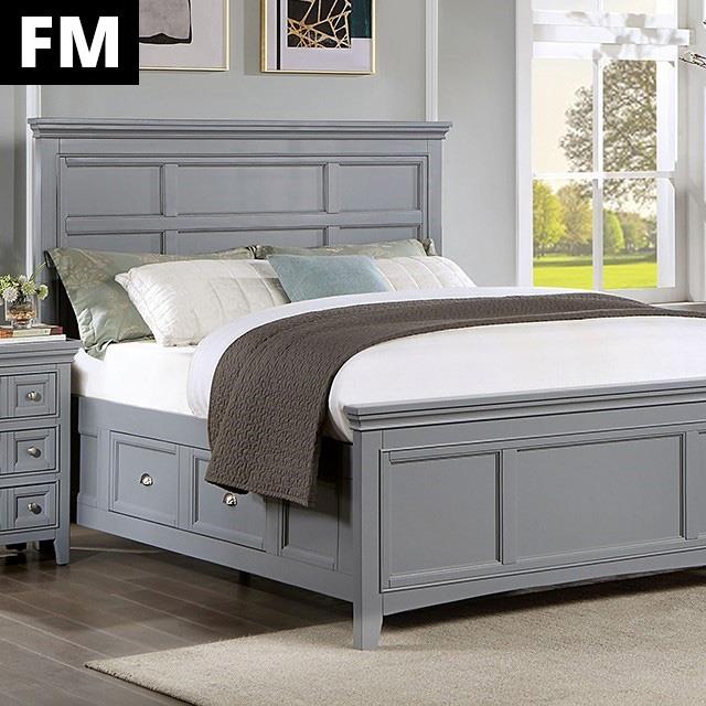  Furniture of America Castlile FM7413GY-Q-BED Queen Bed IMAGE 1