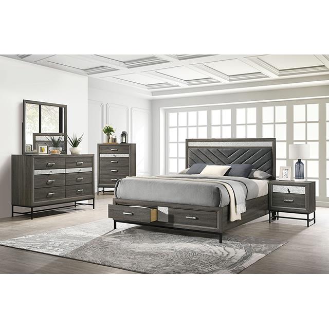  Furniture of America Voleta FM7212GY-EK-BED King Bed IMAGE 2