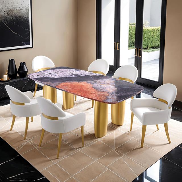  Furniture of America Northolt FM37004GY-T-TABLE Dining Table IMAGE 6