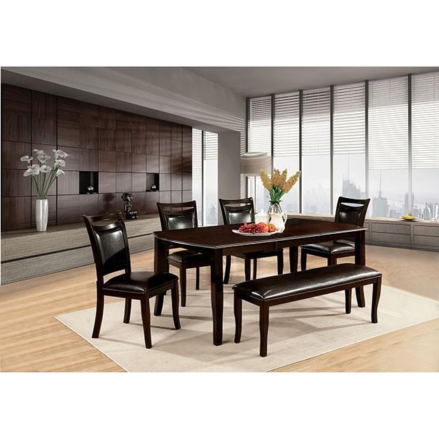  Furniture of America Woodside CM3024T-6PC 6 Pc Dining Table Set with Bench IMAGE 1