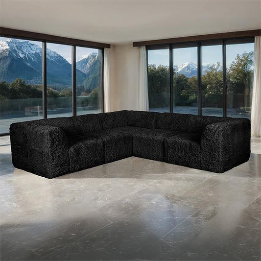  Furniture of America Nappi FM62102BK-SECT-C L-Sectional IMAGE 1