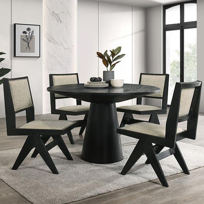  Furniture of America Tottenham FM3222BK-RT-48-TABLE 48" Round Dining Table IMAGE 1