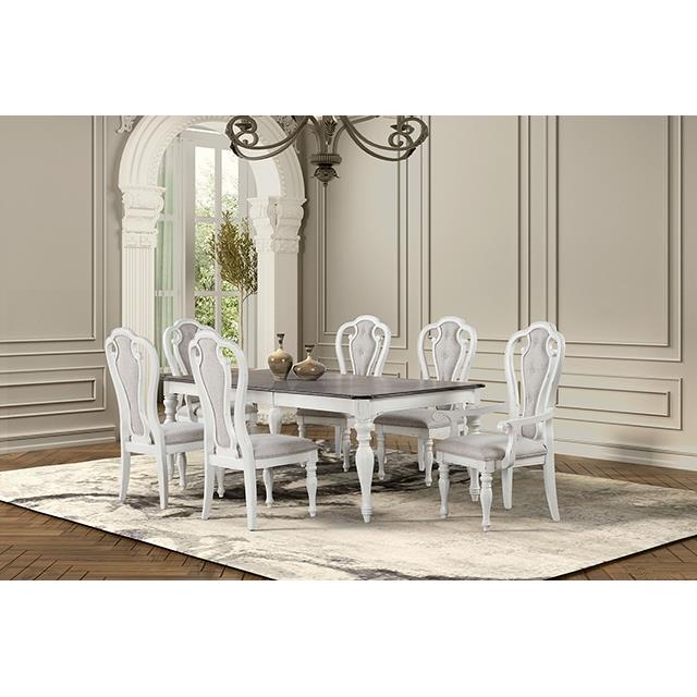  Furniture of America Orford TM3050WH-T-7PC 7 Pc Dining Set IMAGE 2