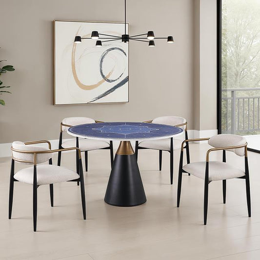  Furniture of America Hobro FM37002BK-T-5PC-03NT 5 Pc Dining Table Set IMAGE 1