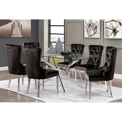  Furniture of America Silveria FM37001SV-T-TABLE Dining Table IMAGE 5