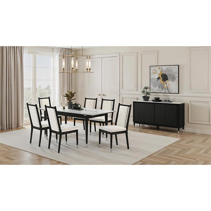  Furniture of America Maidstone FM32001BK-T-7PC 7 Pc Dining Table Set IMAGE 2