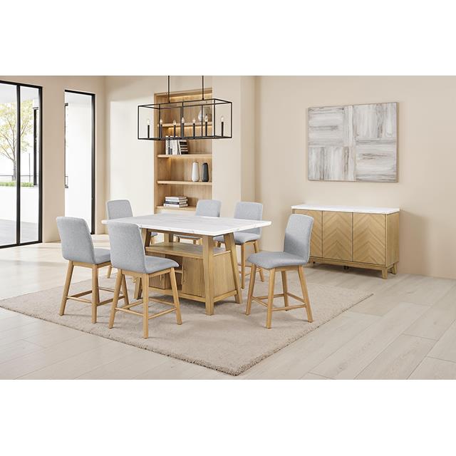  Furniture of America Tangier FM37009NT-PC-2PK Set Of 2 Counter Height Chair IMAGE 2