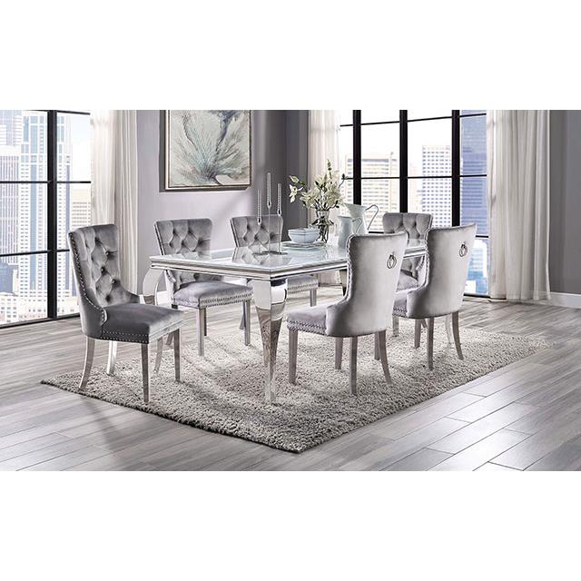  Furniture of America Neuveville CM3903WH-T-7PC-261BK 7 Pc Dining Table Set IMAGE 1