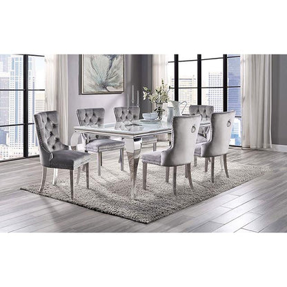  Furniture of America Neuveville CM3903WH-T-7PC-261BK 7 Pc Dining Table Set IMAGE 1