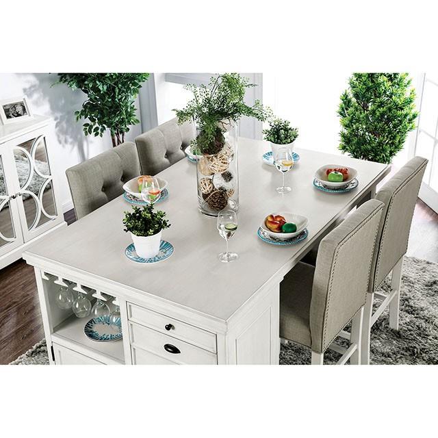  Furniture of America Sutton CM3390PT-5PC 5 Pc Dining Table Set IMAGE 3