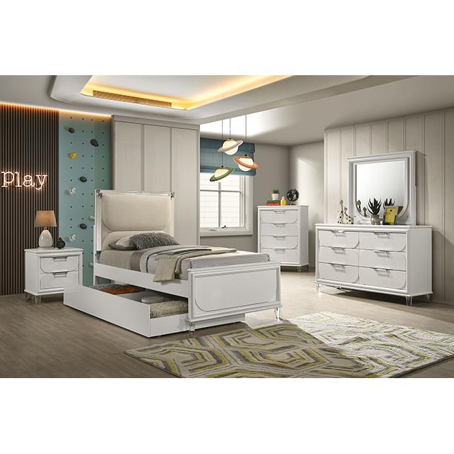  Furniture of America Lareina FM72081WH-N Nightstand IMAGE 2