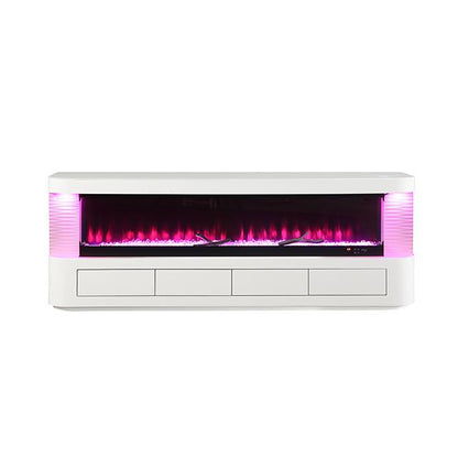  Furniture of America Luken FM-AC8010WH-TV 71" TV Stand with Electric Fire Place IMAGE 10