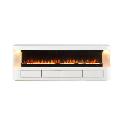  Furniture of America Luken FM-AC8010WH-TV 71" TV Stand with Electric Fire Place IMAGE 6