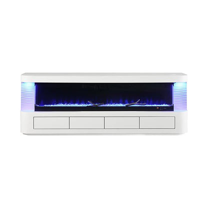  Furniture of America Luken FM-AC8010WH-TV 71" TV Stand with Electric Fire Place IMAGE 8