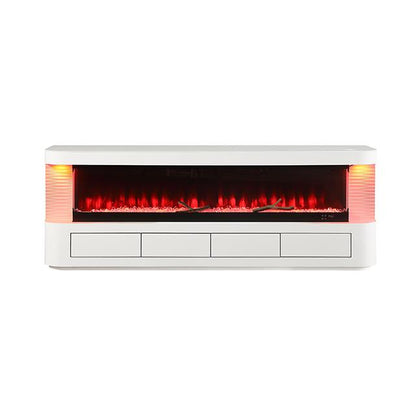  Furniture of America Luken FM-AC8010WH-TV 71" TV Stand with Electric Fire Place IMAGE 9