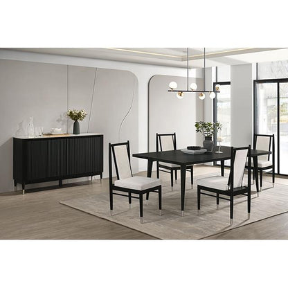  Furniture of America Margate FM32002BK-T Dining Table IMAGE 2