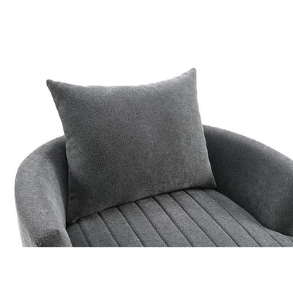  Furniture of America Hoople FM-AC6001DG-SW Channel Tufted Swivel Chair IMAGE 7