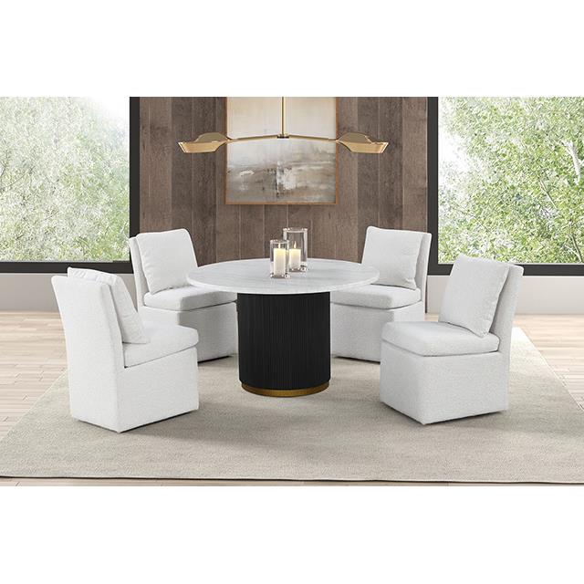  Furniture of America Varde FM3431WH-RT-5PC-01WH 5 Pc Dining Table Set IMAGE 1