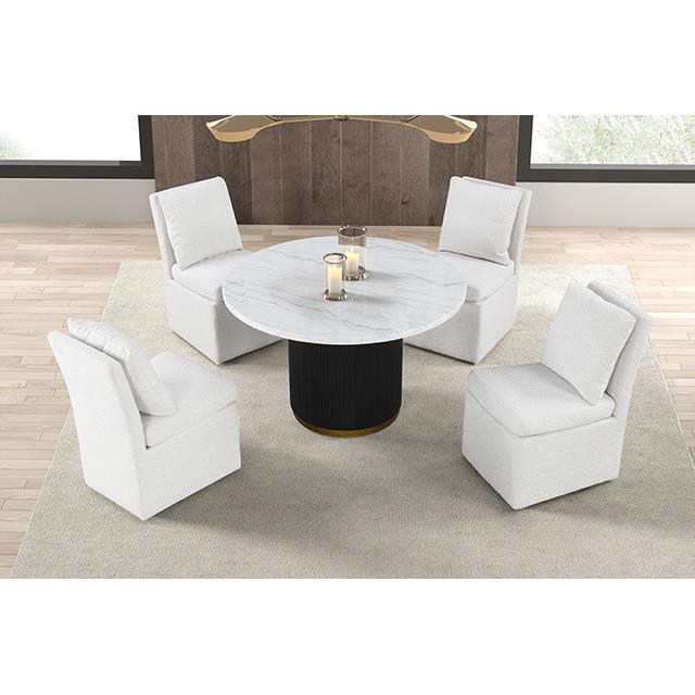  Furniture of America Varde FM3431WH-RT-5PC-01WH 5 Pc Dining Table Set IMAGE 2