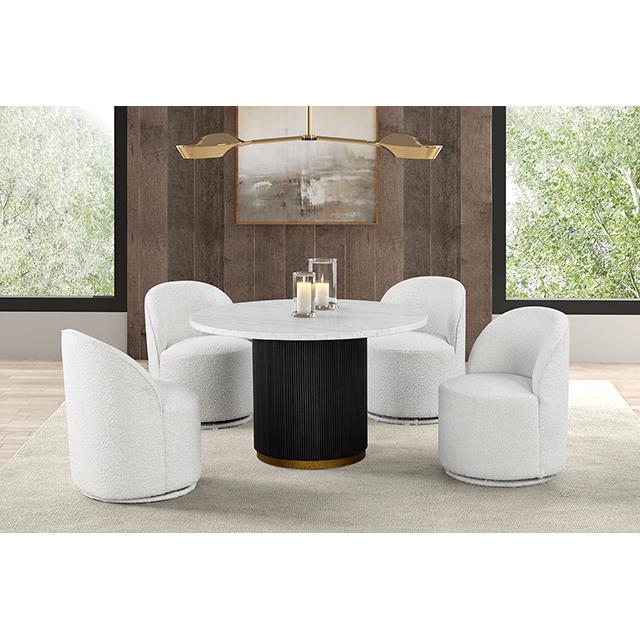  Furniture of America Varde FM3431WH-RT-5PC-01WH 5 Pc Dining Table Set IMAGE 3