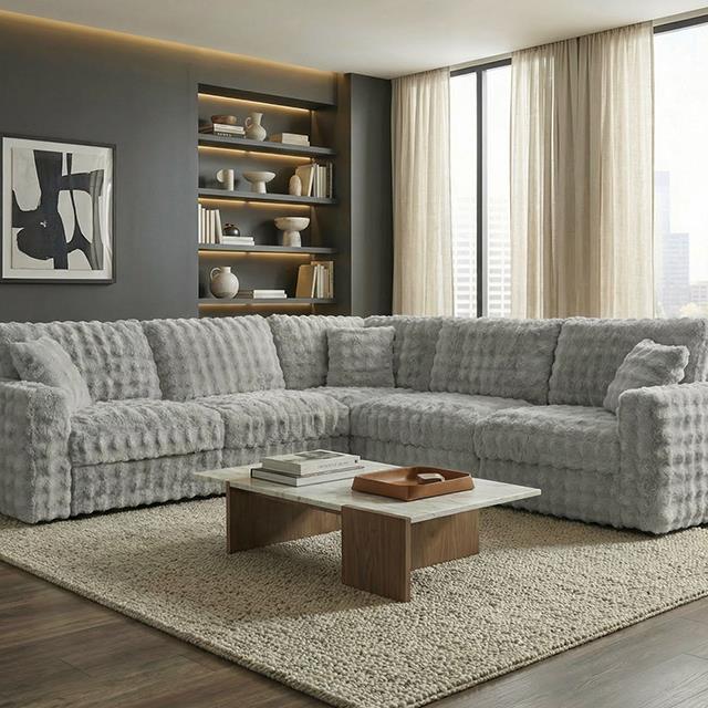  Furniture of America Mckenna FM67011SV-SECT Modular Sectional IMAGE 1